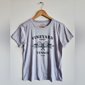 Vineyard Vines Tennis Team Graphic Tee - Gray Heather -‎ Size Medium